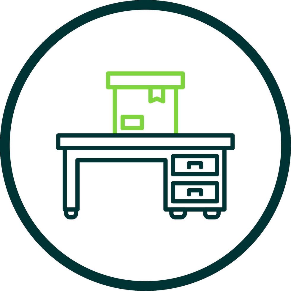 Box Line Circle Icon Design vector