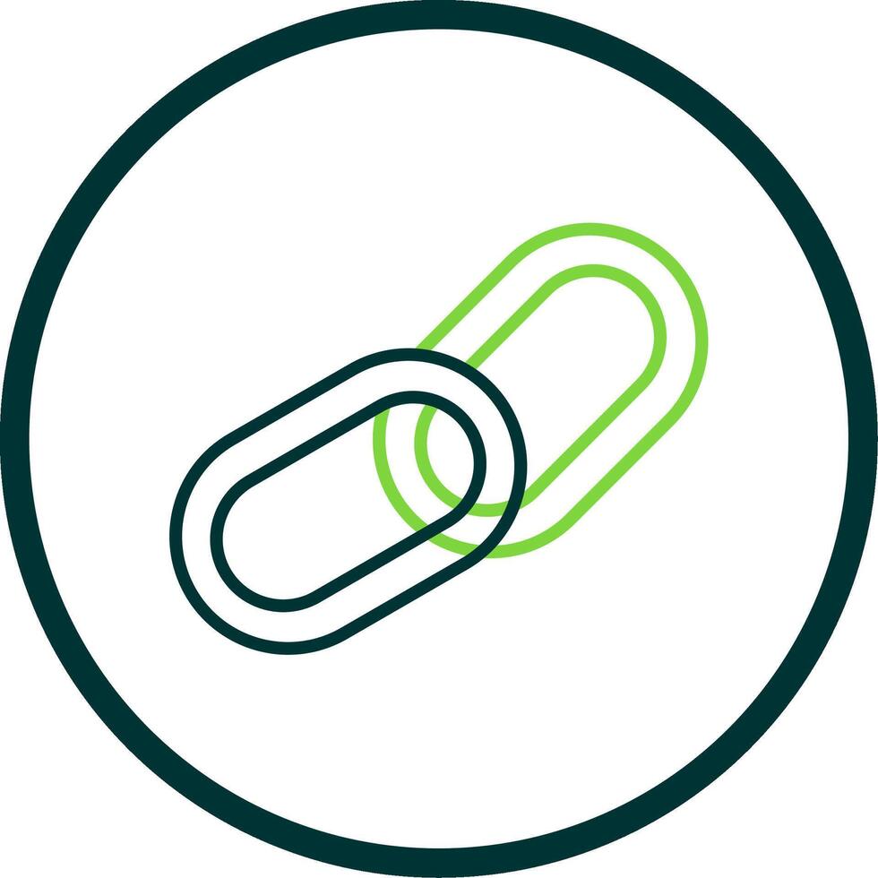 Chain Line Circle Icon Design vector
