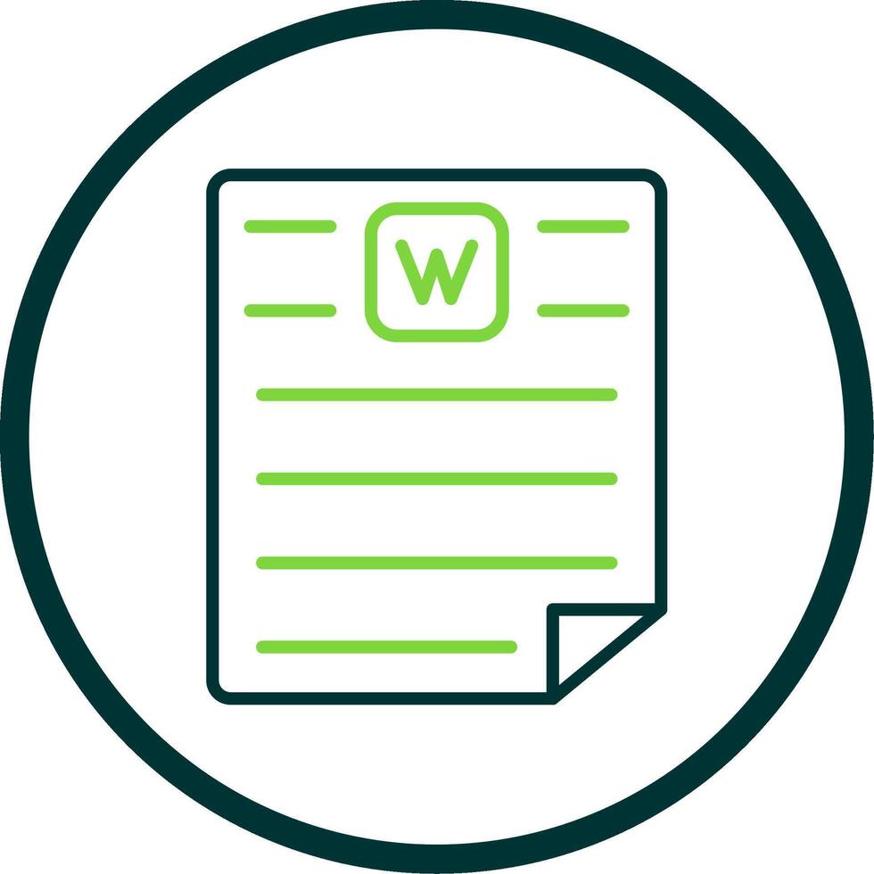 Word Line Circle Icon Design vector