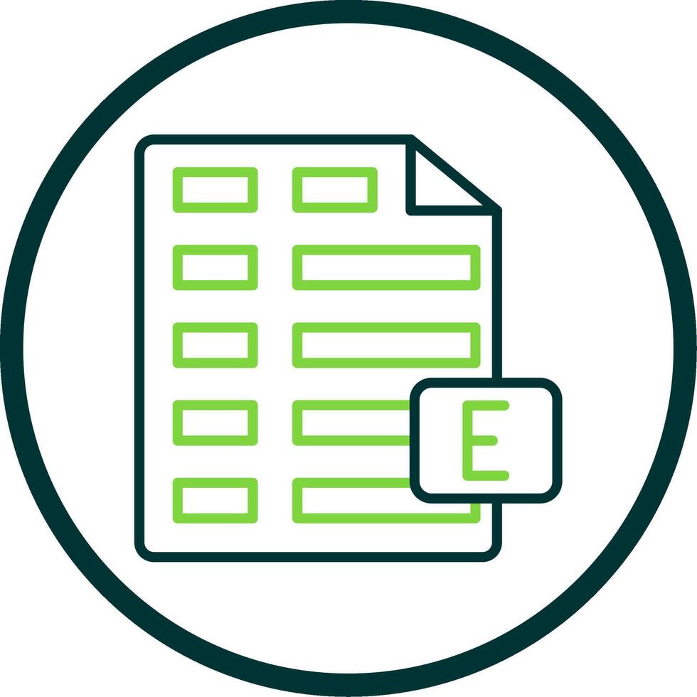Excel Line Circle Icon Design vector