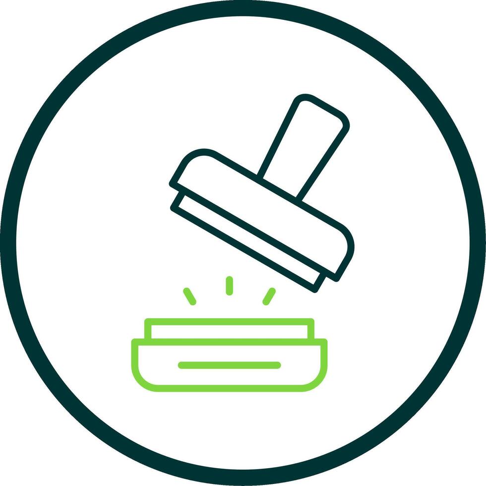 Stamp Line Circle Icon Design vector