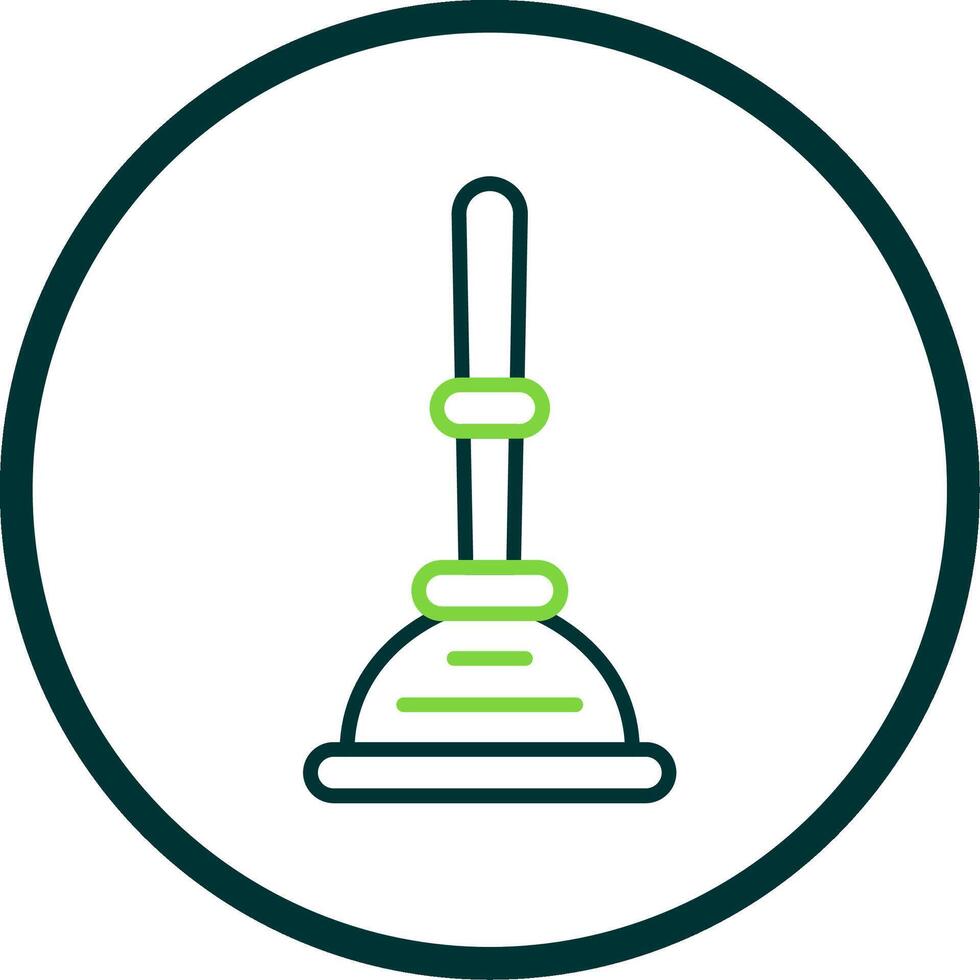 Plunger Line Circle Icon Design vector