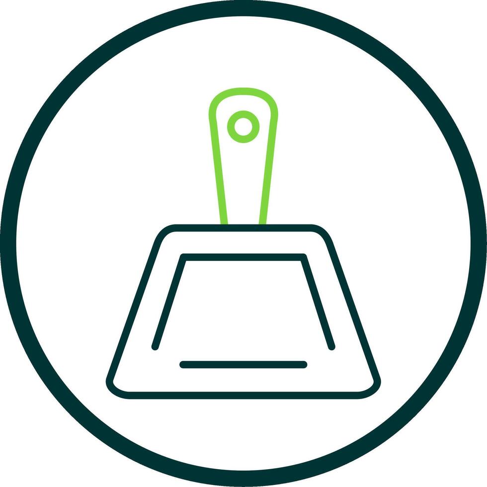 Dustpan Line Circle Icon Design vector