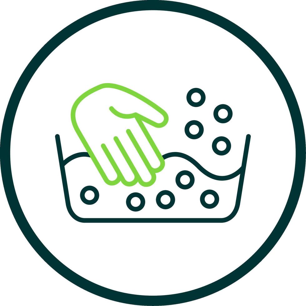 Laundry Line Circle Icon Design vector