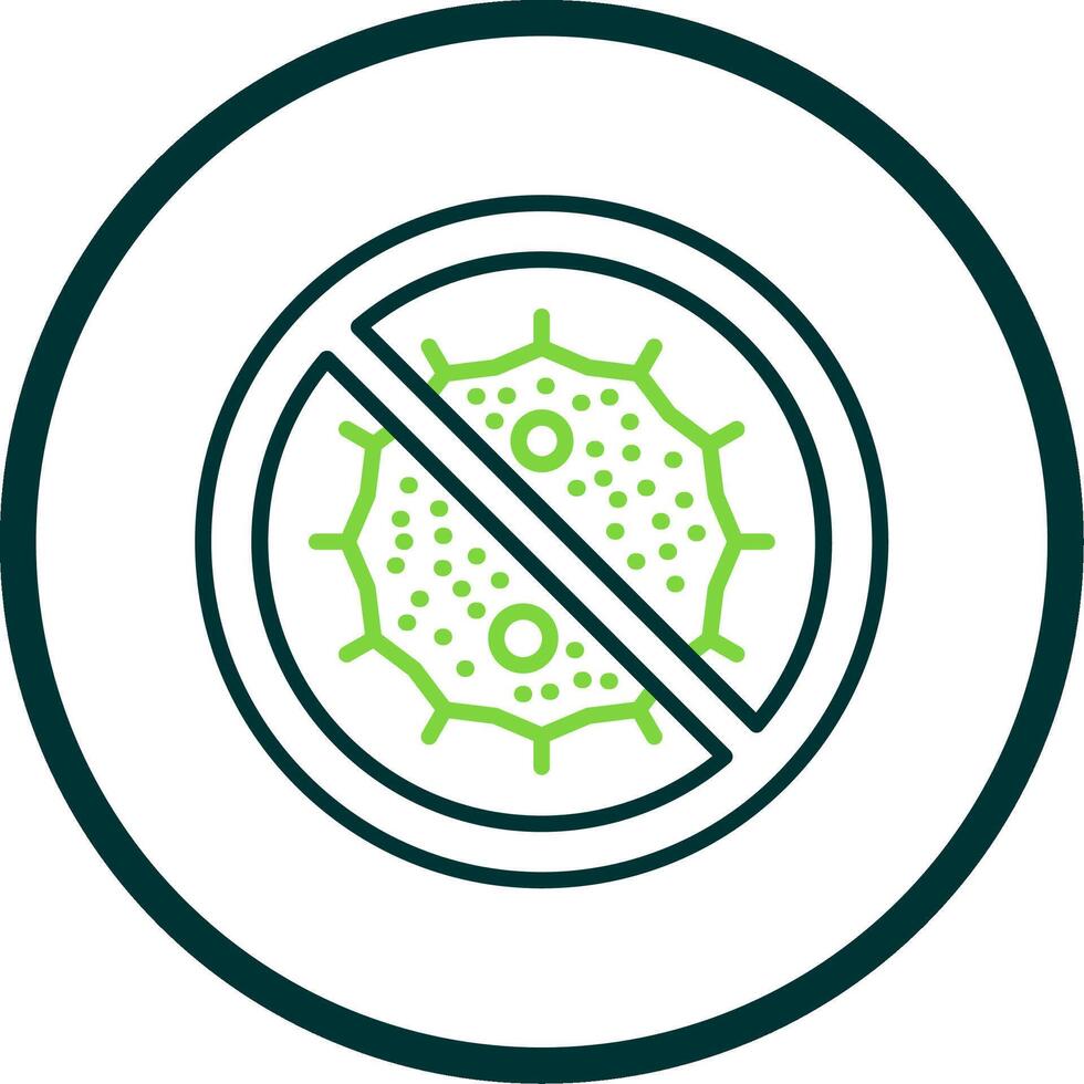 Bacteria Line Circle Icon Design vector
