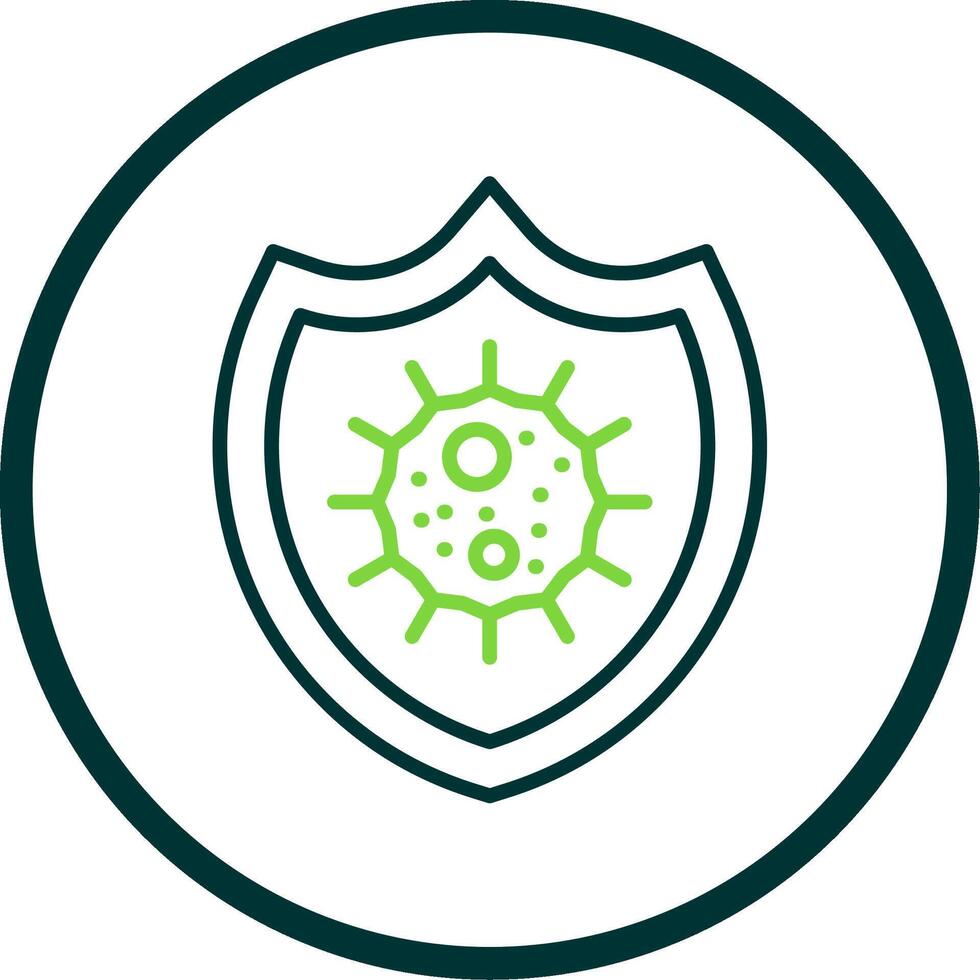 Bacteria Line Circle Icon Design vector