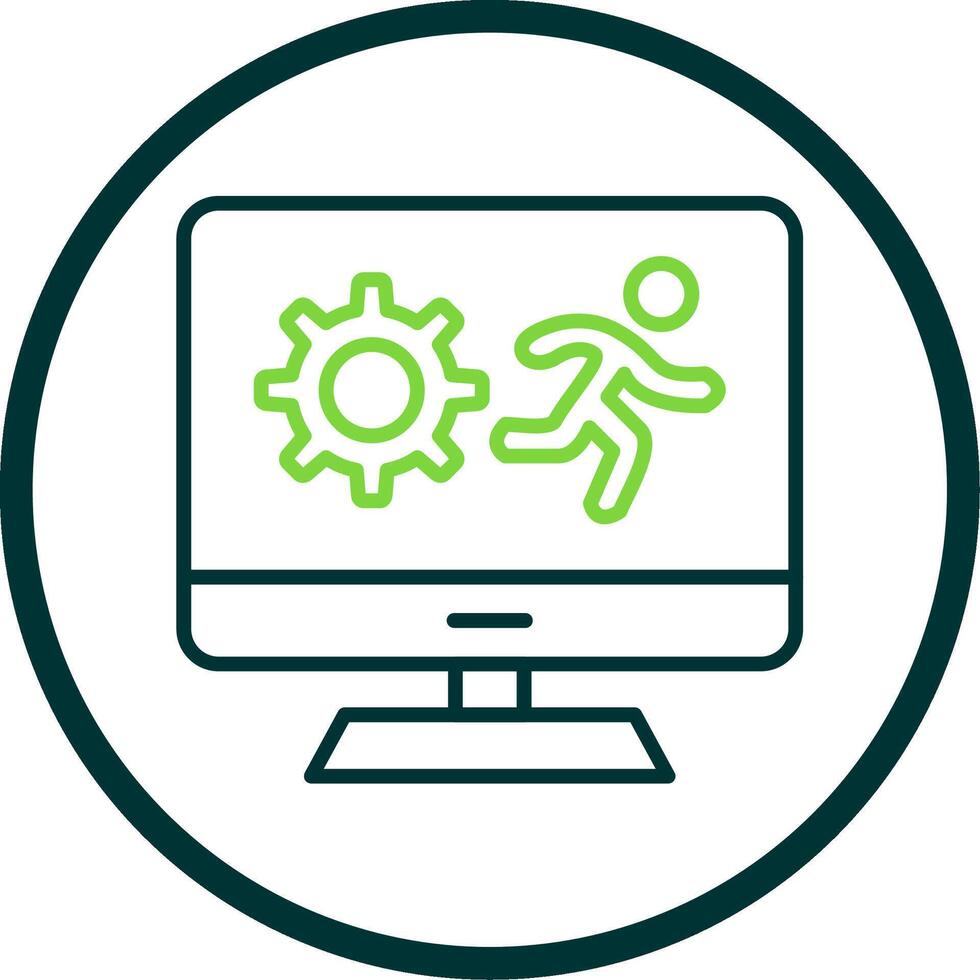 Sprint Line Circle Icon Design vector