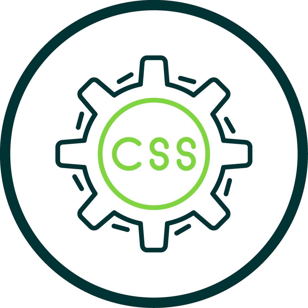 Css Coding Line Circle Icon Design vector