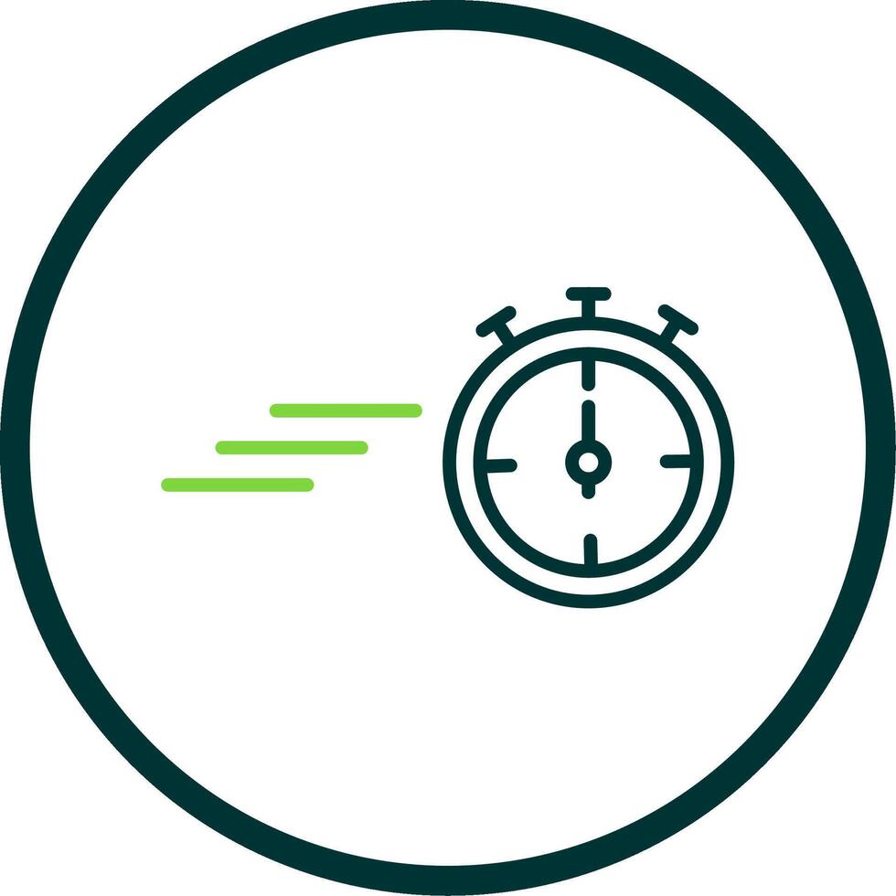 Timer Line Circle Icon Design vector
