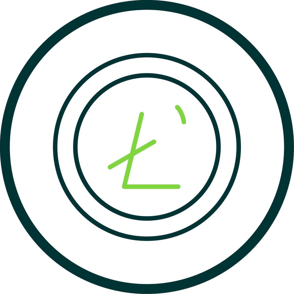 Litecoin Line Circle Icon Design vector