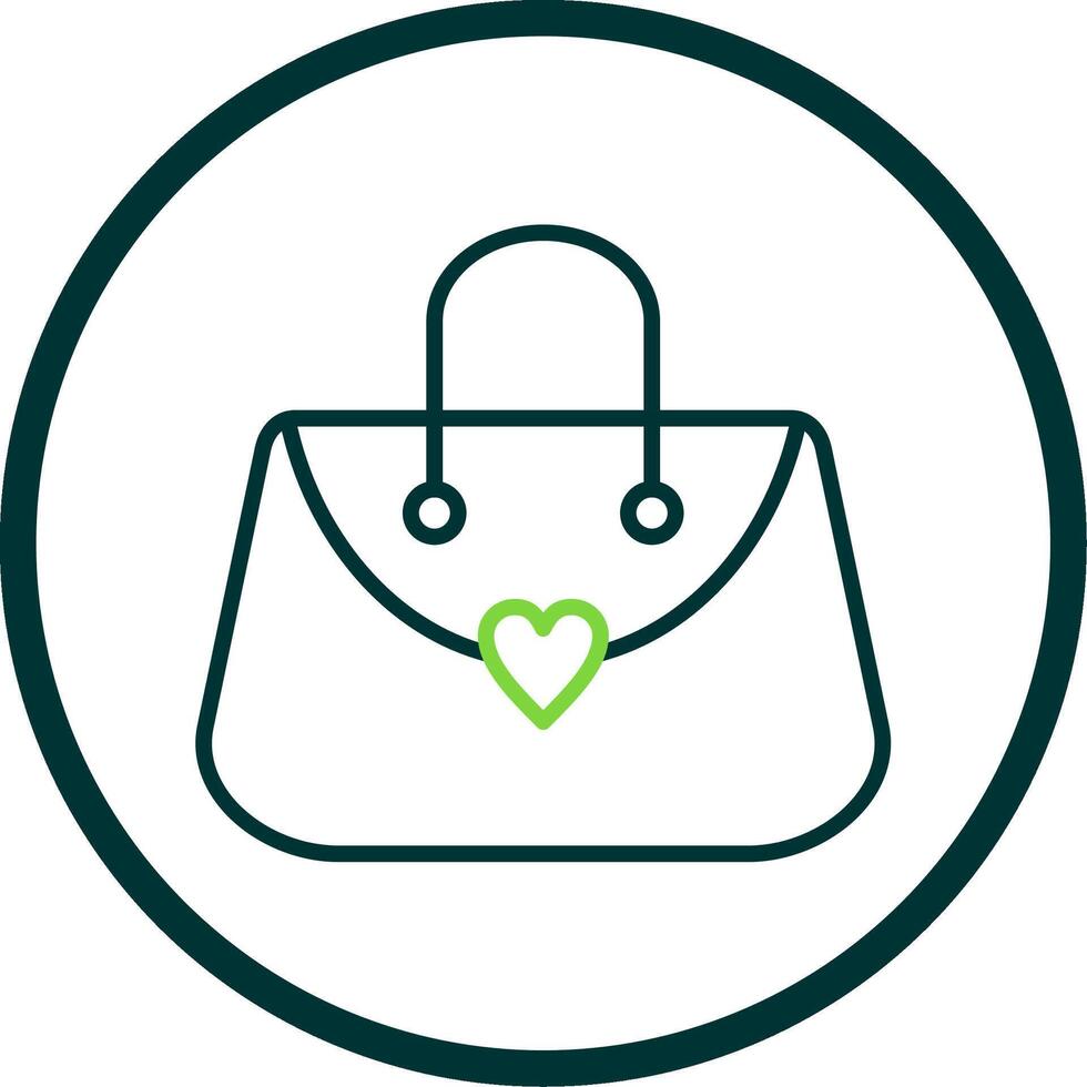 Purse Line Circle Icon Design vector