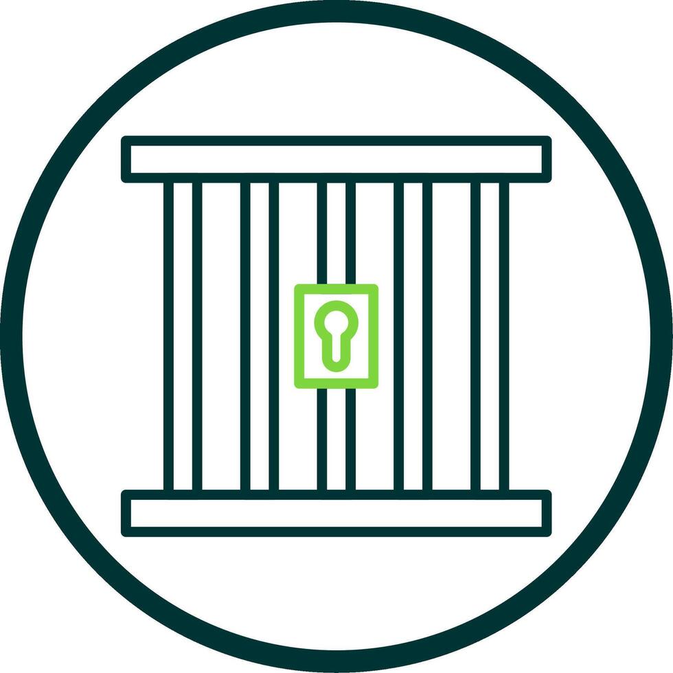 Prison Line Circle Icon Design vector