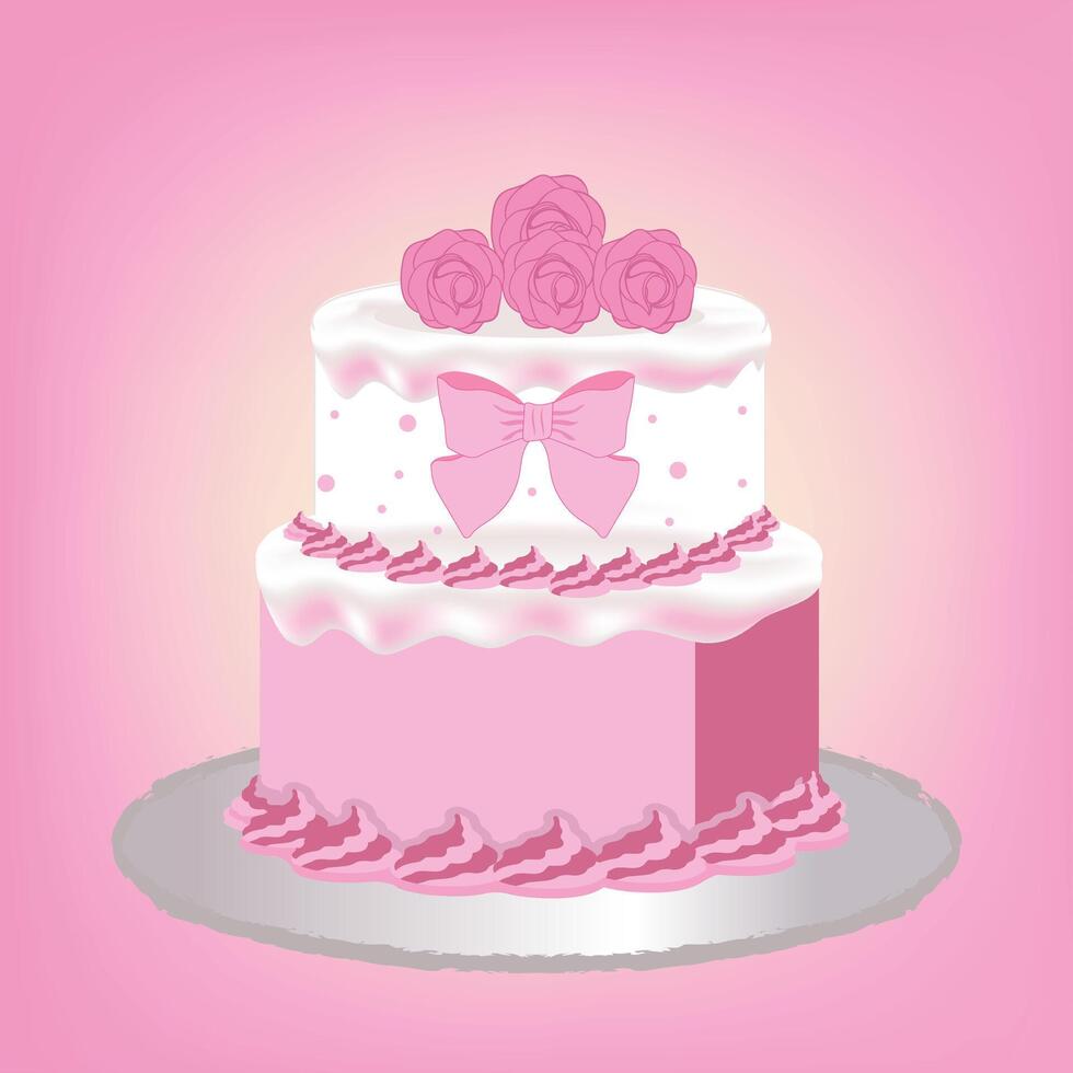 Cake design for bakery shop vector