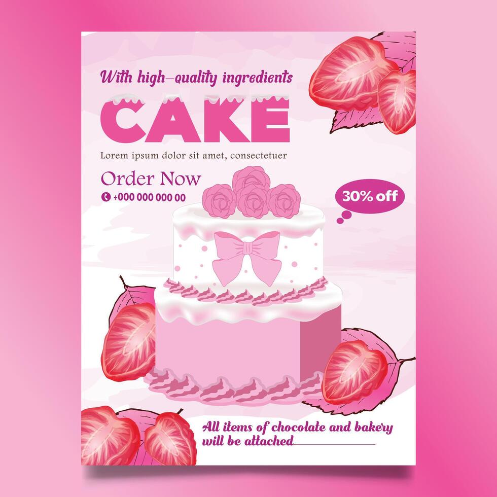 Cake banner design vector