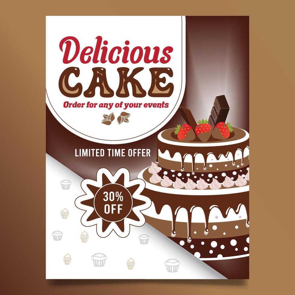 Cake banner design vector