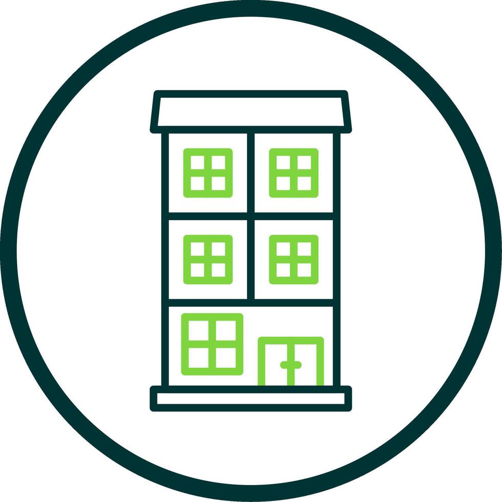 Appartment Line Circle Icon Design vector