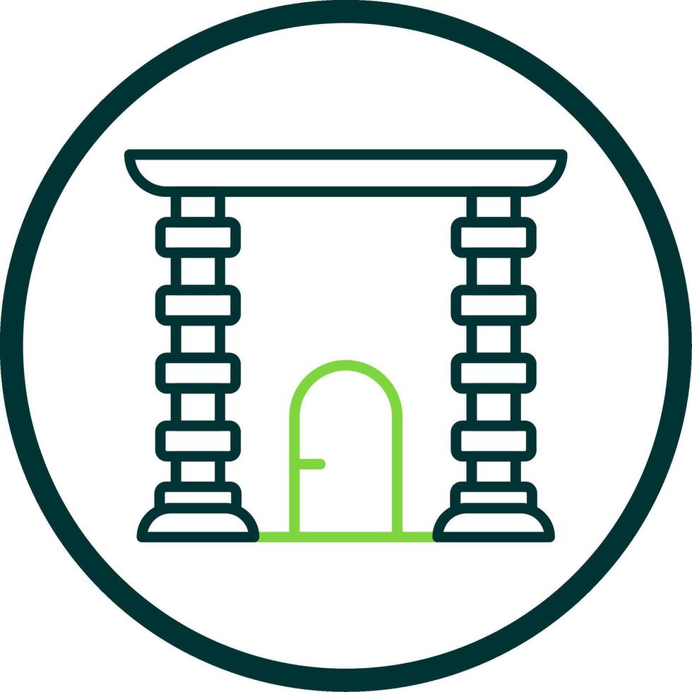 Archway Line Circle Icon Design vector