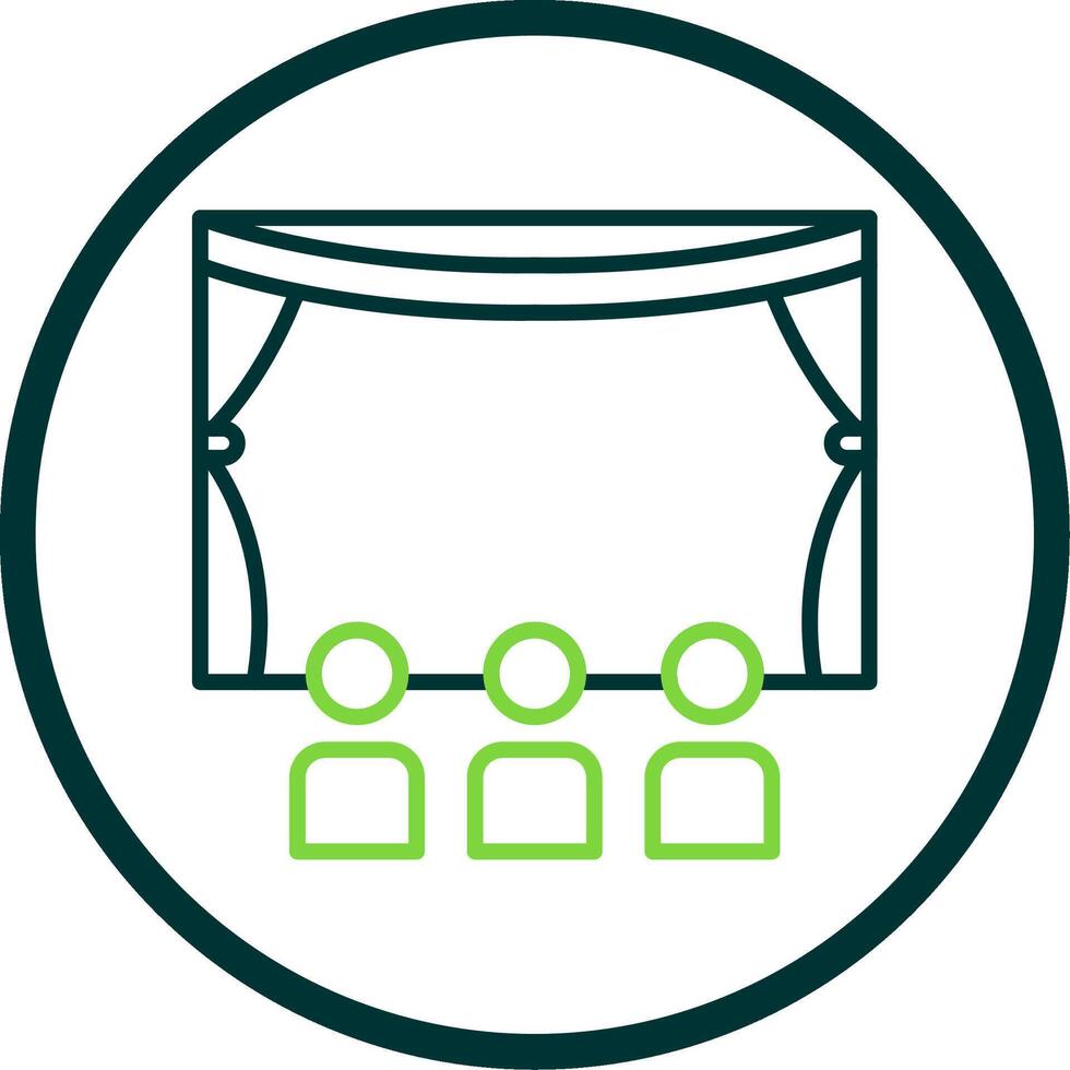 Cinema Line Circle Icon Design vector