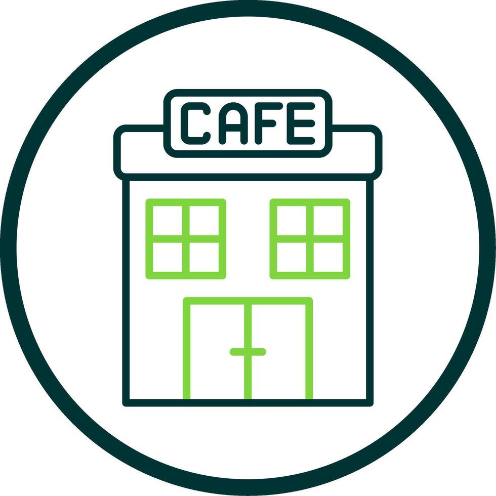 Cafe Line Circle Icon Design vector