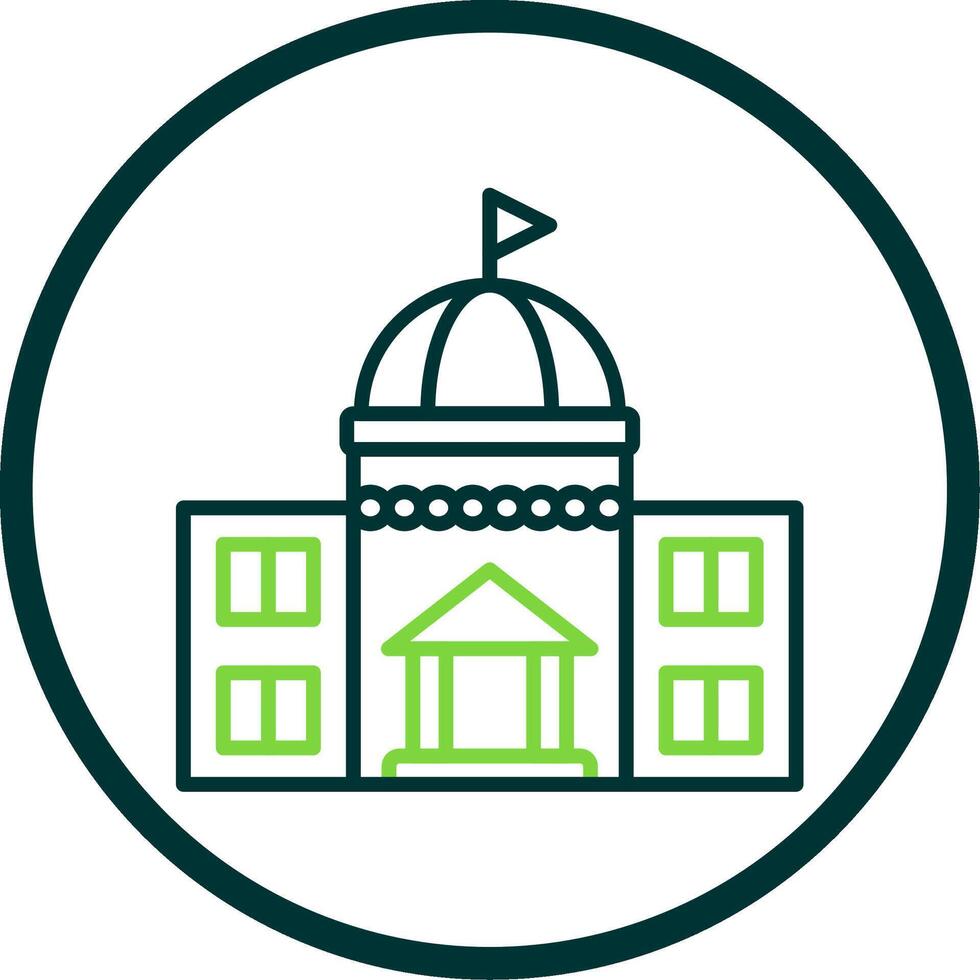 Government Line Circle Icon Design vector
