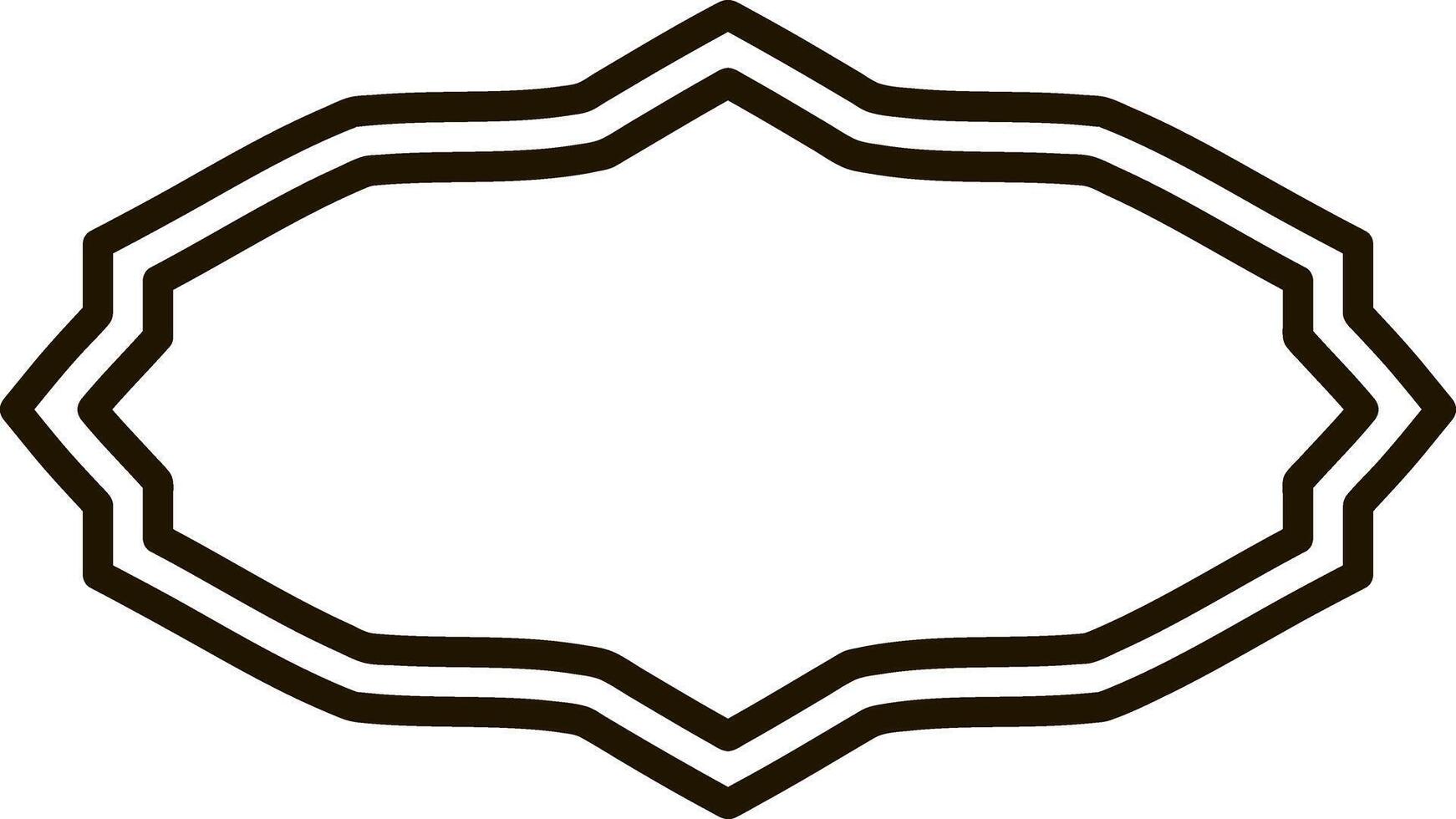 Sketch badge icon Frame border vector