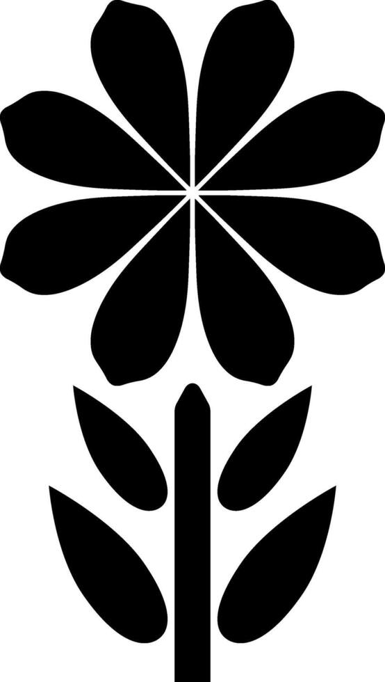 Stencil flower icon Cartoon clipart vector