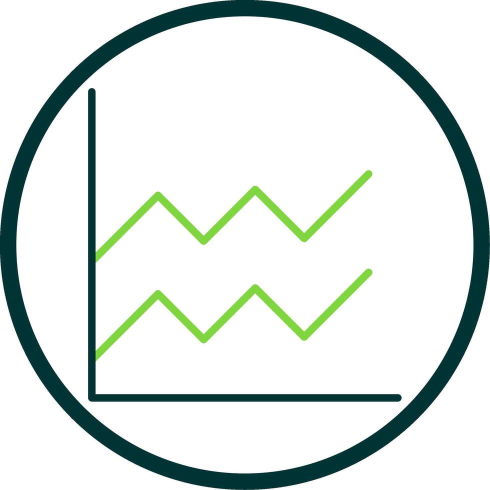 Area Graph Line Circle Icon Design vector