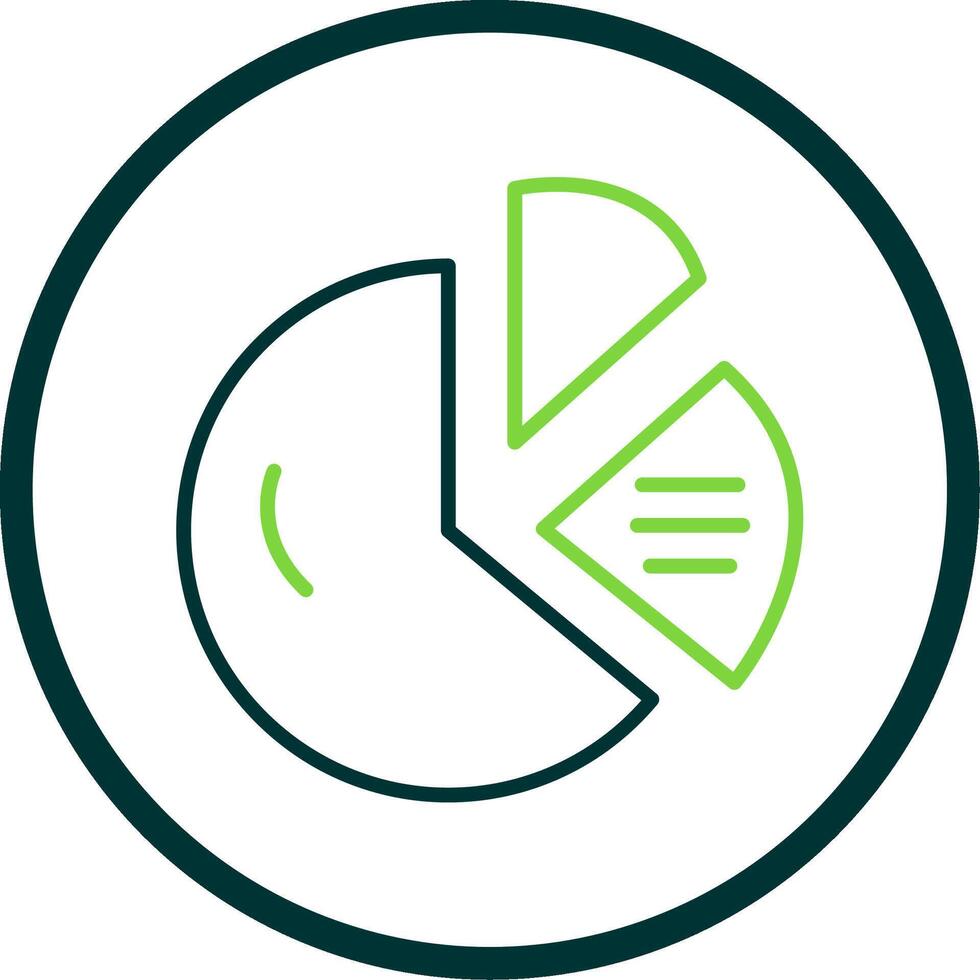 Dount Chart Line Circle Icon Design vector
