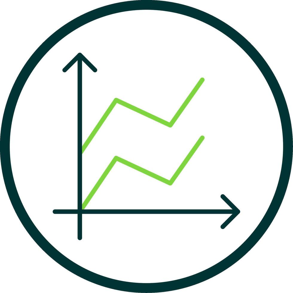 Area Graph Line Circle Icon Design vector
