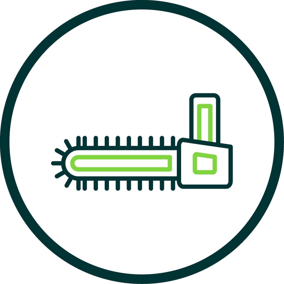 Chainsaw Line Circle Icon Design vector