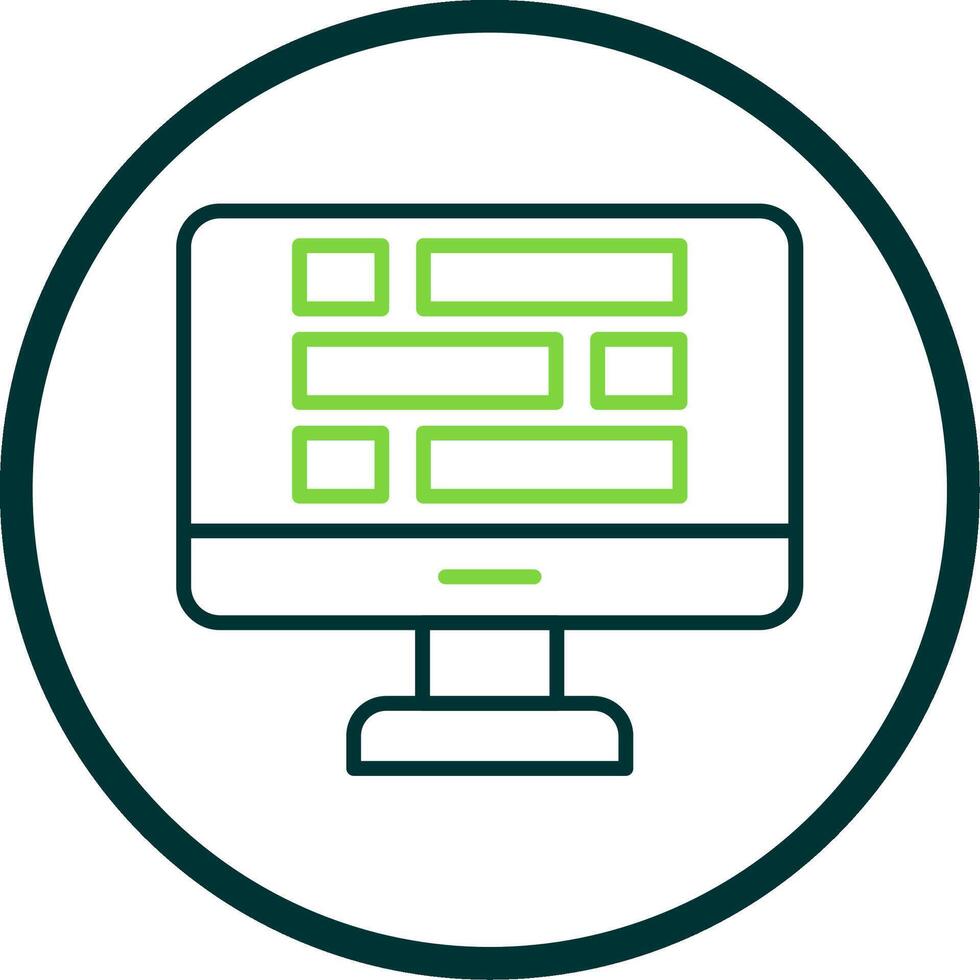 Dashboard Line Circle Icon Design vector