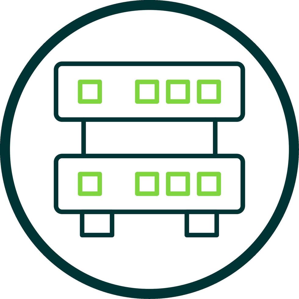 Data Quality Line Circle Icon Design vector