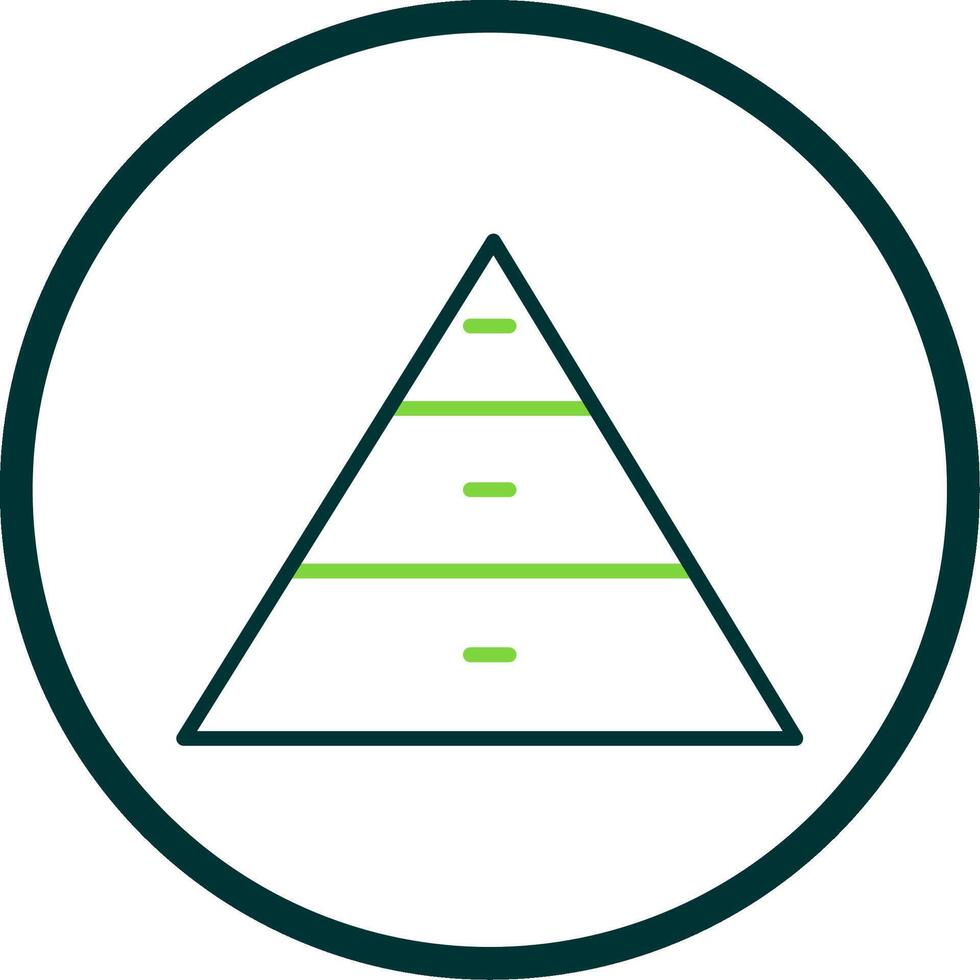 Pyramid Charts Line Circle Icon Design vector
