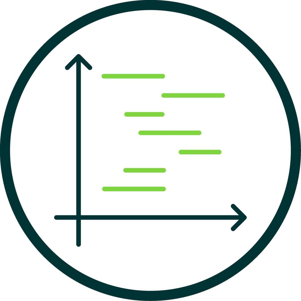 Gnatt Chart Line Circle Icon Design vector