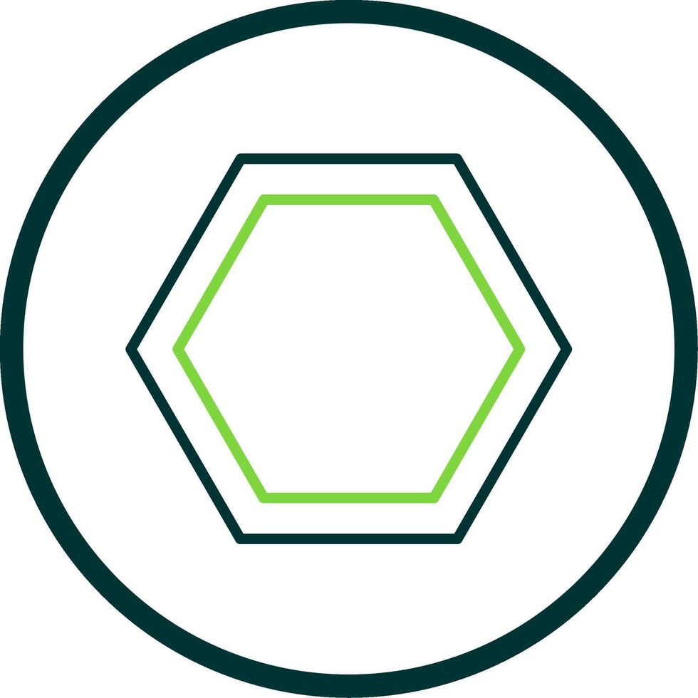 Hexagon Line Circle Icon Design vector