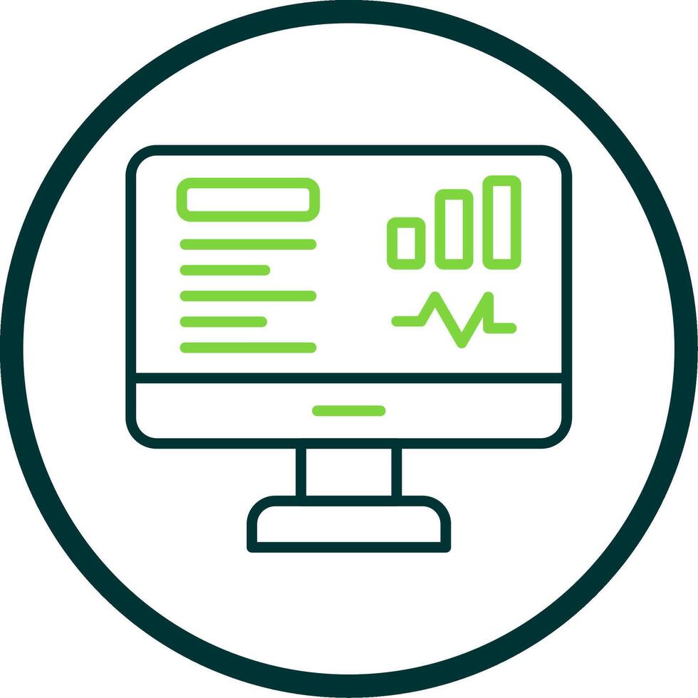 Dashboard Line Circle Icon Design vector