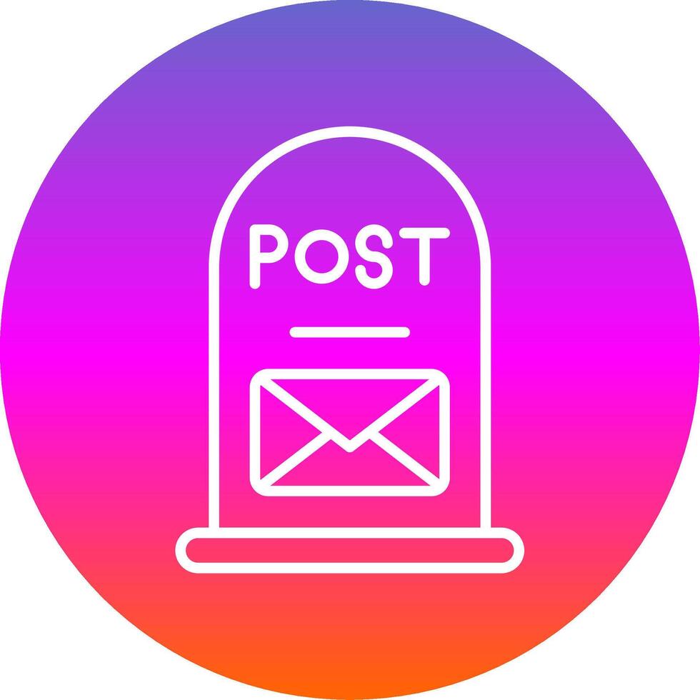 Post It Line Gradient Circle Icon vector