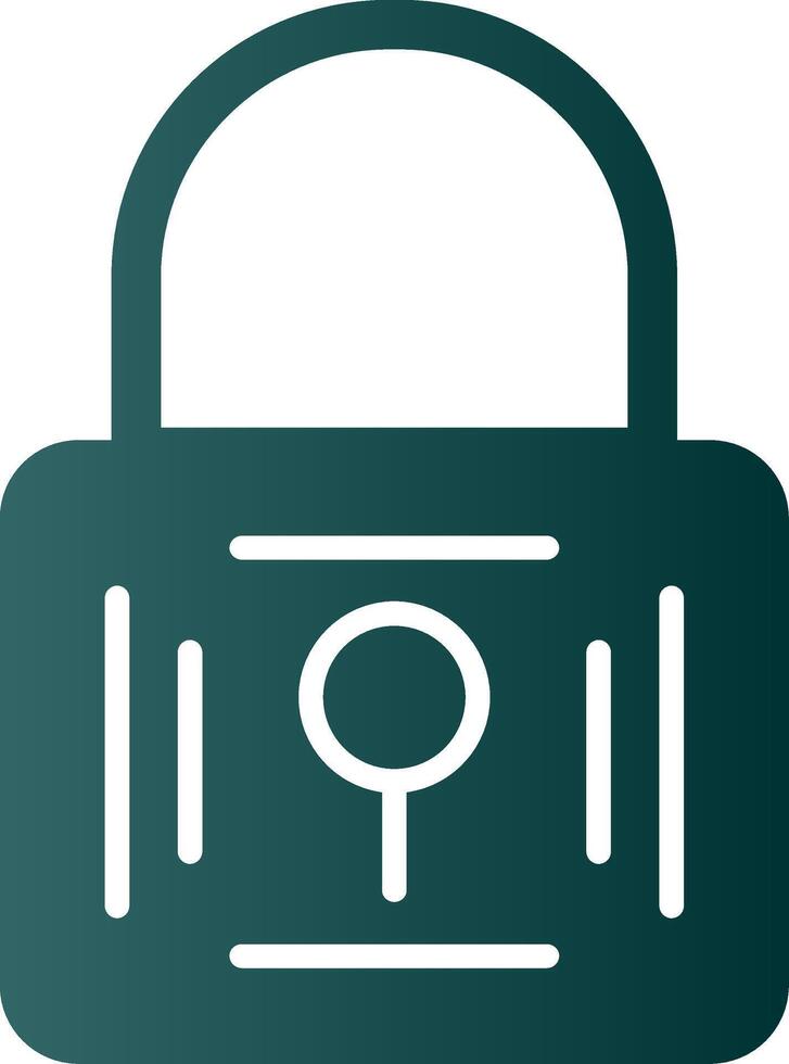 Padlock Glyph Gradient Icon vector