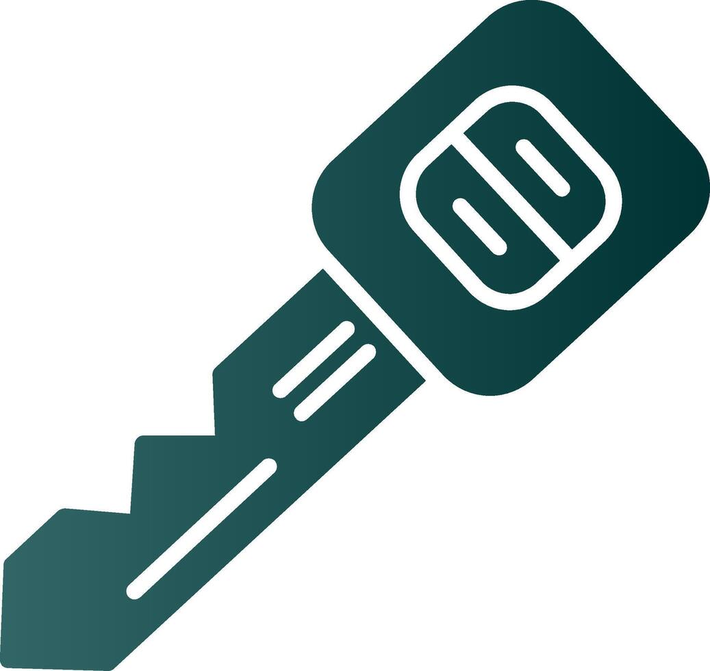 Car Key Glyph Gradient Icon vector