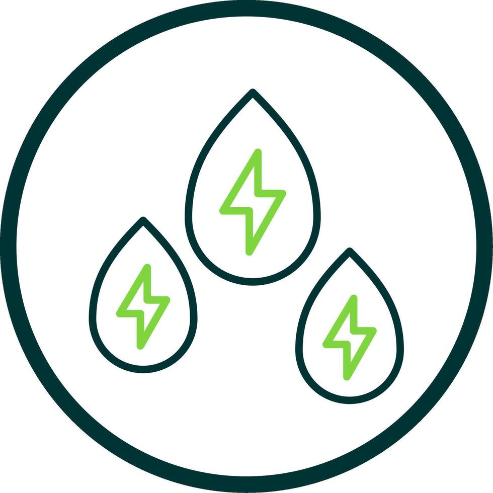 Hydro Power Line Circle Icon Design vector