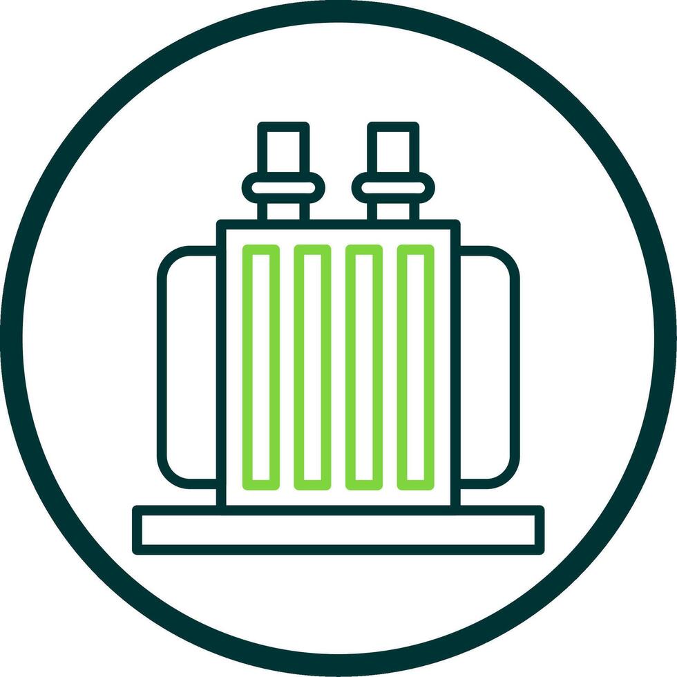 Transformer Line Circle Icon Design vector