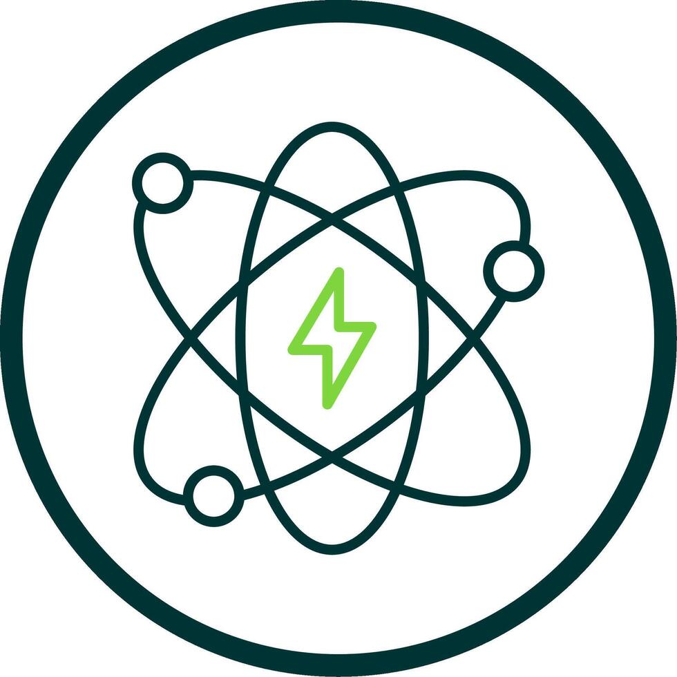 Atomic Energy Line Circle Icon Design vector