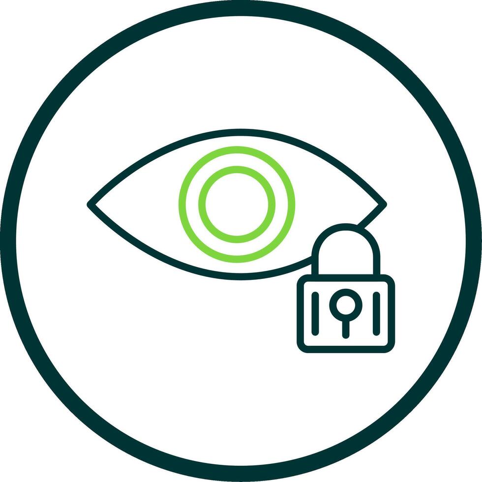 Retinal Scan Line Circle Icon Design vector