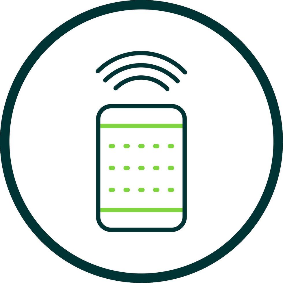 Remote Control Line Circle Icon Design vector