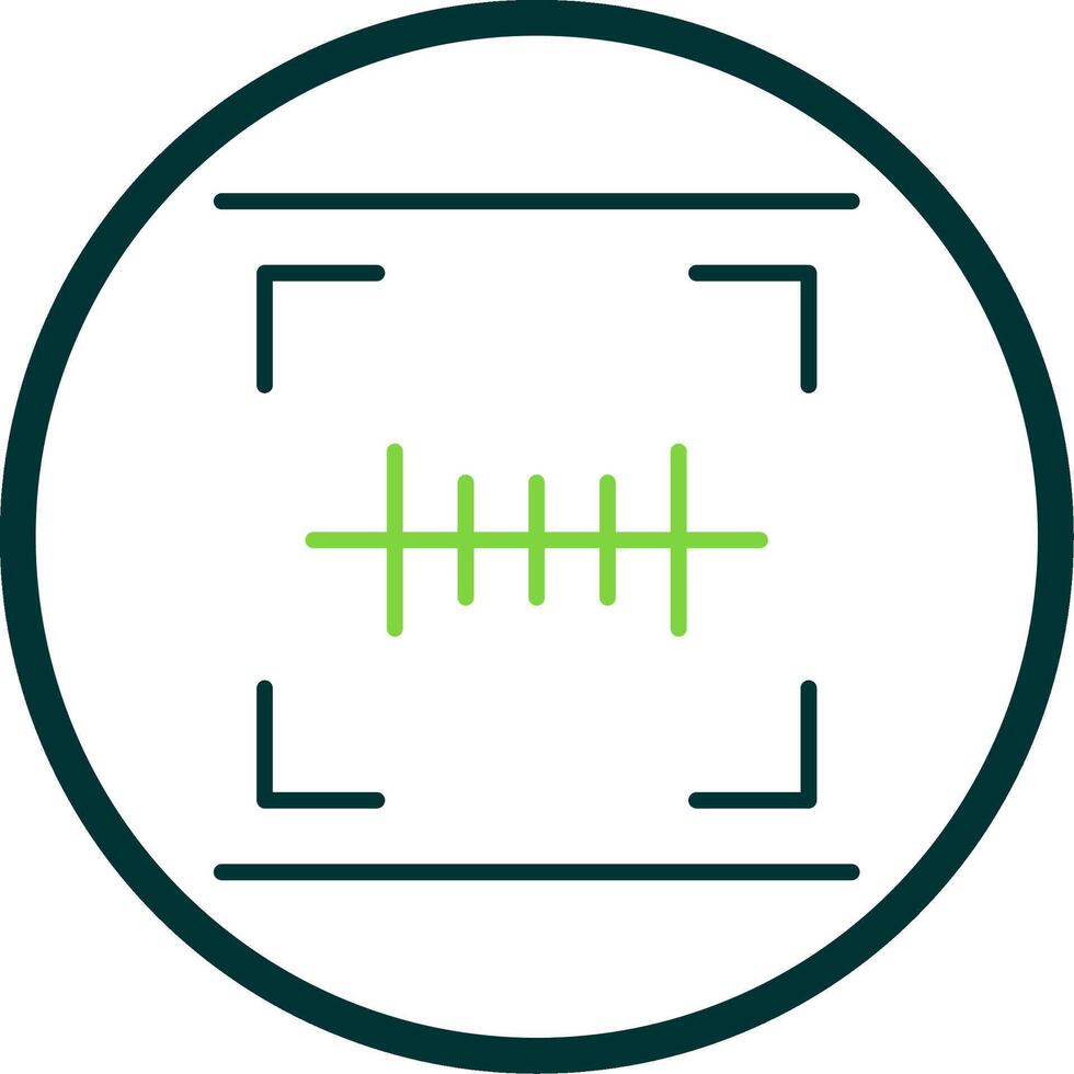 Barcode Scan Line Circle Icon Design vector