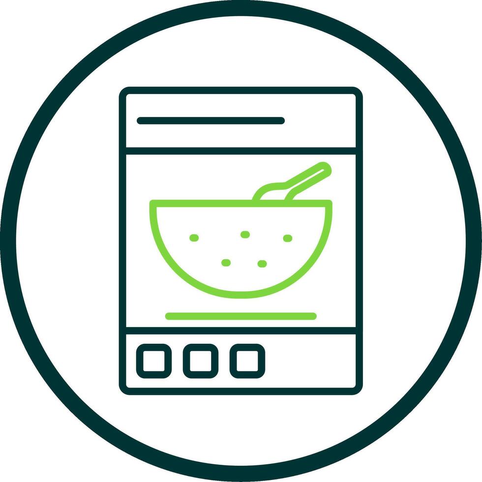 Cereals Line Circle Icon Design vector