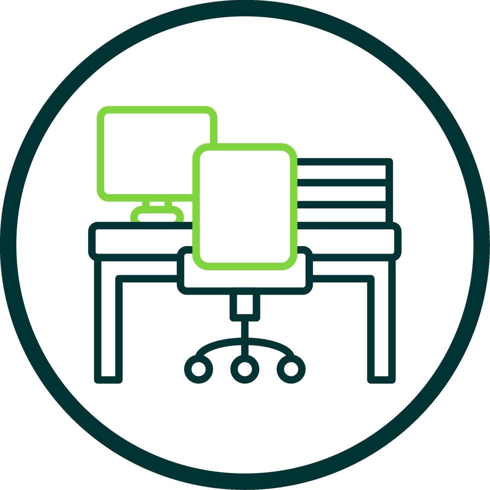 Workspace Line Circle Icon Design vector