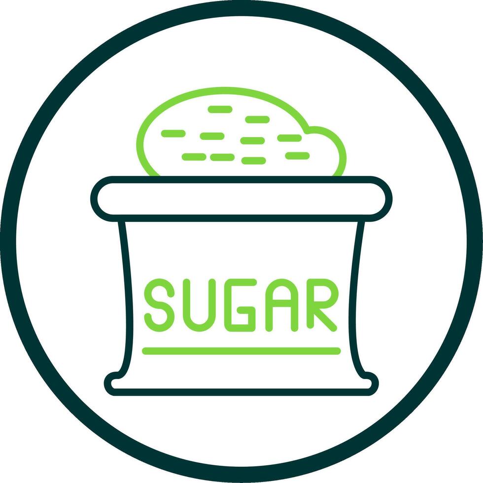 Sugar Line Circle Icon Design vector