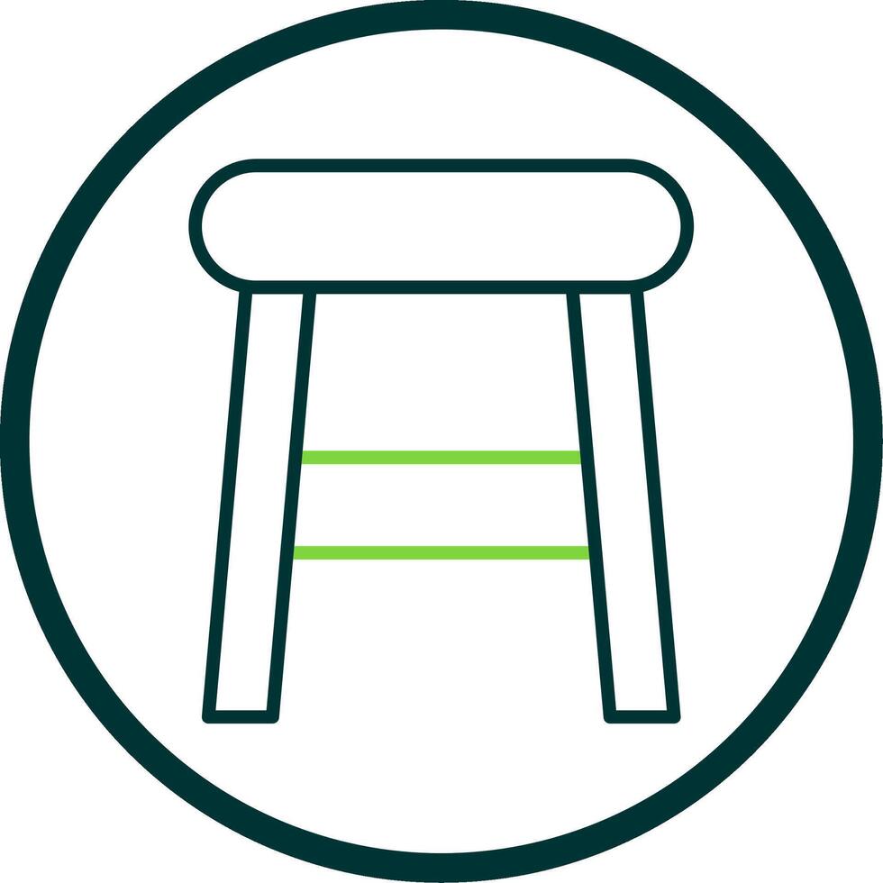 Stool Line Circle Icon Design vector