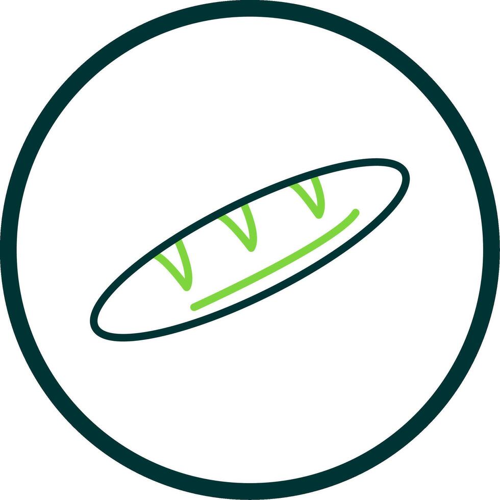 Baguette Line Circle Icon Design vector